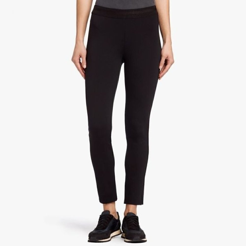 James Perse Los Angeles matte scuba cropped black leggings size 1